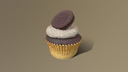 Oreo Cookie Cupcake cake, cookie, cupcake, chocolate, birthday, bakery, biscuit, oreo, cacao, 3dsmax, 3dsmaxpublisher, cakesburg