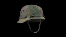 German Stahlhelm Wire, Normandy Camo Paint ww2, german, m35, worldwar, wehrmacht, ww1, reich, stahlhelm, germanarmy, waffenss, helmet