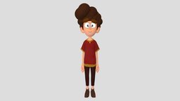 Young Boy boy, character-design, charactermodel, low-poly-model, boycharacter, youngman, youngster, character, low-poly, lowpoly