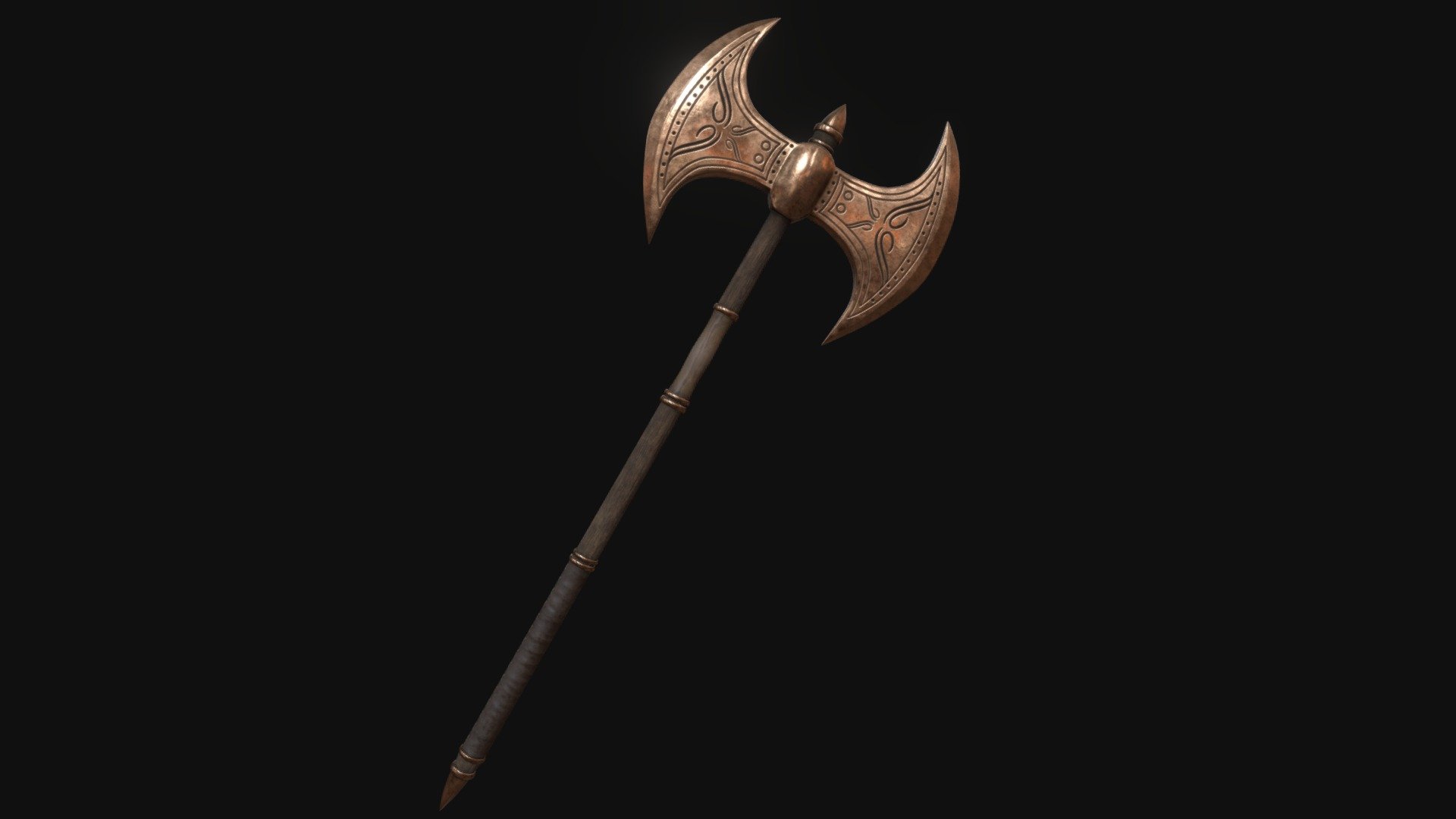 Greek Axe - Labrys

Textures in 4k, FBX file format.

Modeled in Blender, textured in Substance.

Visit my Artstation for more renders and option to buy

Like, follow and stay tuned for more models!
 - Greek Labrys (Axe) - 3D model by burning_umbrella (@burningumbrella69) 3d model