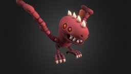 Poly HP rpg, cute, bird, demon, enemy, jrpg, character, unity, lowpoly, gameart, gameasset, animation, stylized, monster, fantasy, gameready, evil, noai