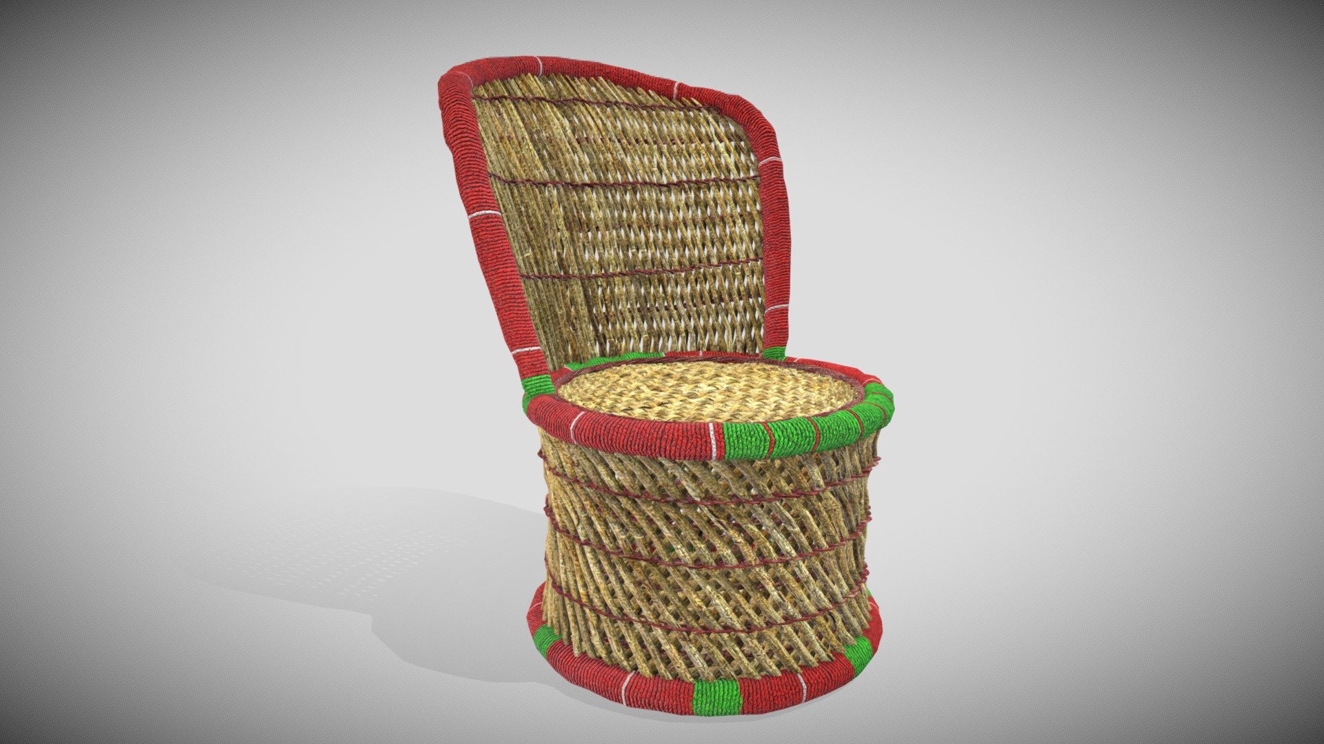 One Material PBR Metalness 4k - Indian Chair - EcoSedia - Buy Royalty Free 3D model by Francesco Coldesina (@topfrank2013) 3d model
