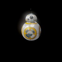 BB8 Droid cute, droid, wars, star, low-poly, game, lowpoly