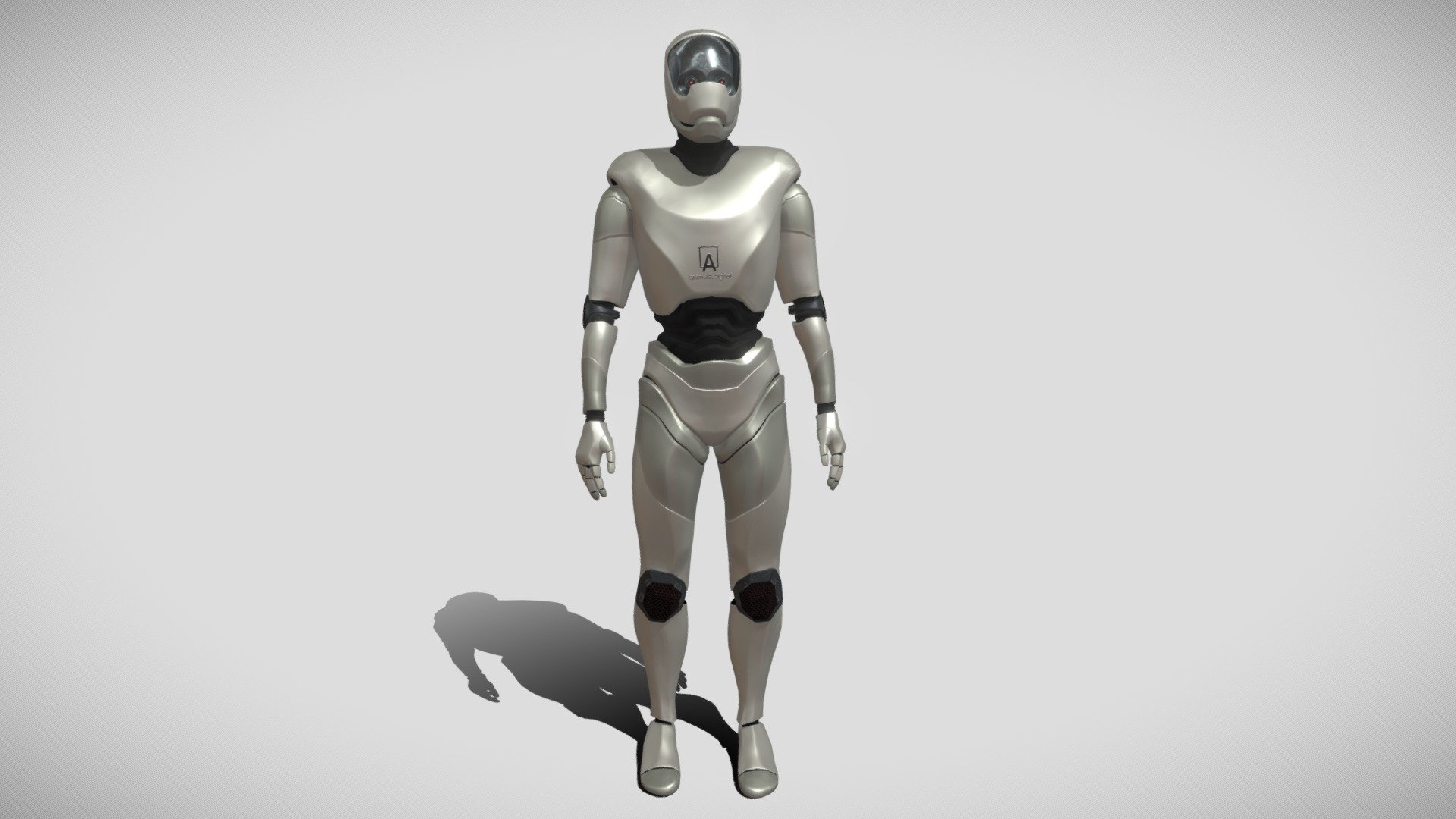 Unity WebGL Demo - Sci-fi robot BH-2 - 3D model by animus.digital 3d model