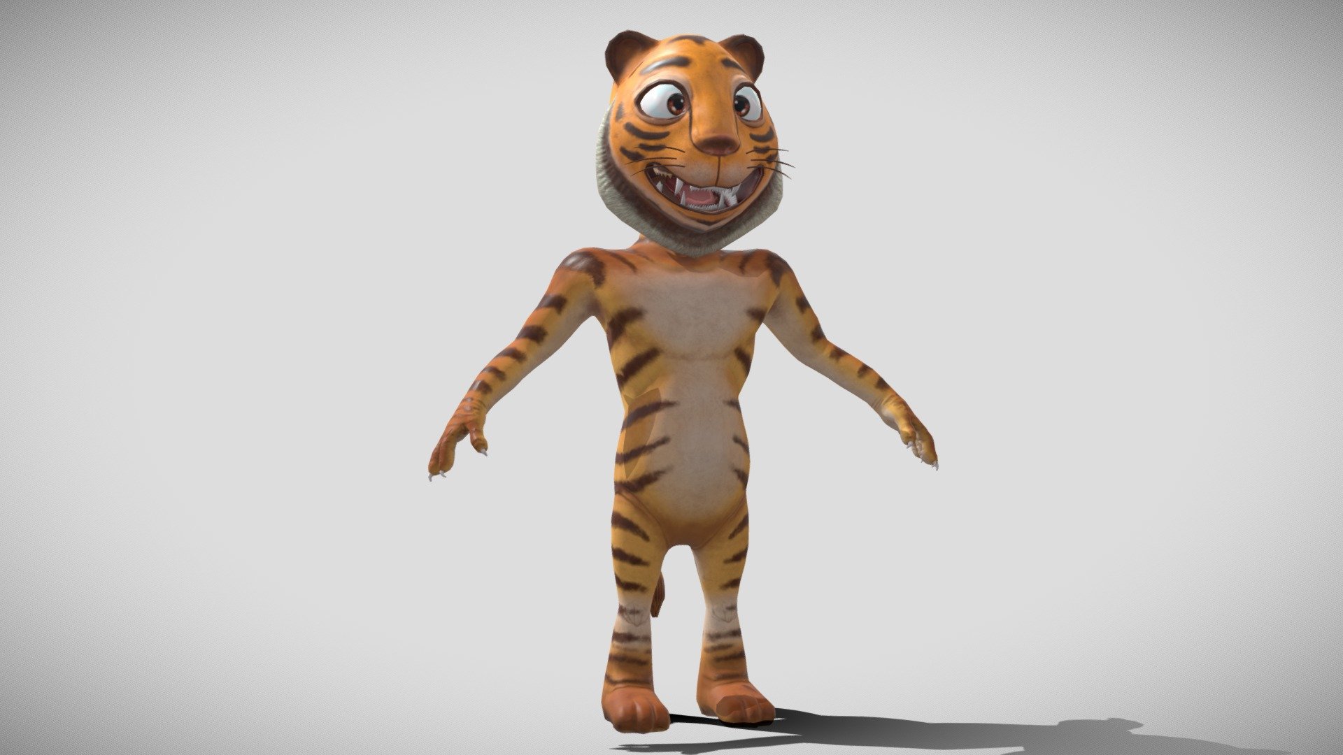 Lowpoly Tiger humanoid cartoons character with basic animation clips for games or vedio.  The skeleton naming convention and hierarchy ( 4-spine and 1-neck joint sturcture) are compatiable to Unreal Engine. PBR textures for games engine. Extra FBX file are also perpared for Unity user.
Some more forset animals are coming soon..... 3d model
