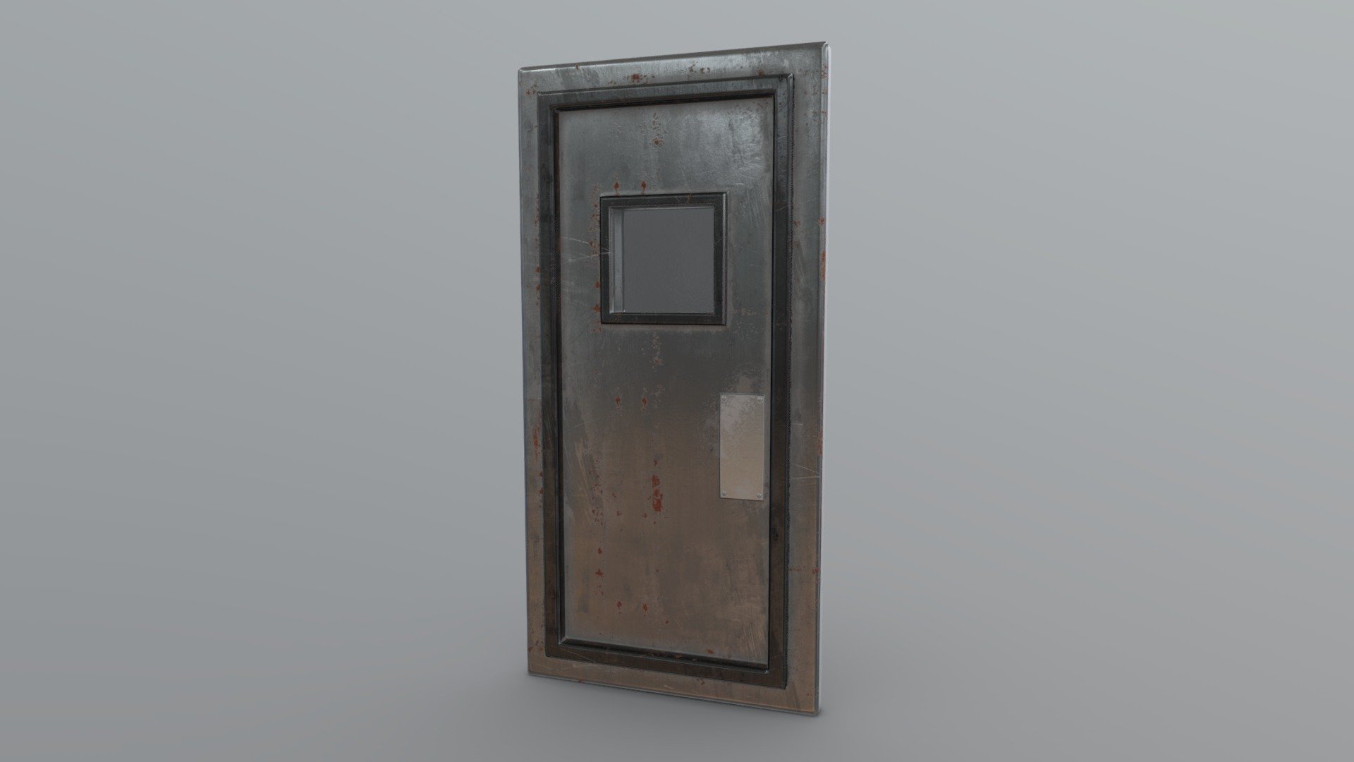 Old kinda-rusty door made for a world in VRChat. I made it as simple as possible. Modeled in Blender and textured in Substance 3d model