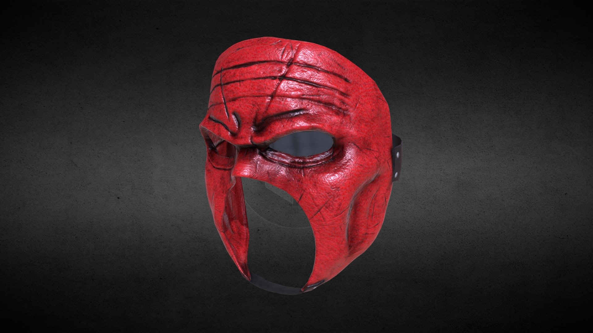 Wrestler Kane's mask, which created like my first experience in zBrush after course - Kane's Mask - 3D model by Mike Polyakovich (@MikePolyakovich) 3d model
