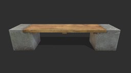 Bench 02 Generic Low Poly PBR Realistic wooden, style, plank, bench, exterior, rust, realtime, worn, vr, park, ar, dirty, outdoor, seating, realistic, old, iron, destroyed, lods, asset, pbr, lowpoly, design, street, gameready, moderm