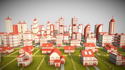 Simple Cartoon City Mega Pack (Free Download) buildings, sytlized, cartoon, city, building, environment, hypercasual, noai