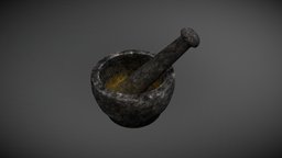 Mortar and Pestle prop, medieval, cook, props, kitchen, cooking, cookingdevice, kitchenware, pestle, alchemy, mortar, medieval-house, kitchen-interior, medieval-prop, medievalfantasyscene, medievalfantasyassets, alchemyroom, alchemy-medieval, gameasset, gameready, kitchen-asset, mortar_and_pestle