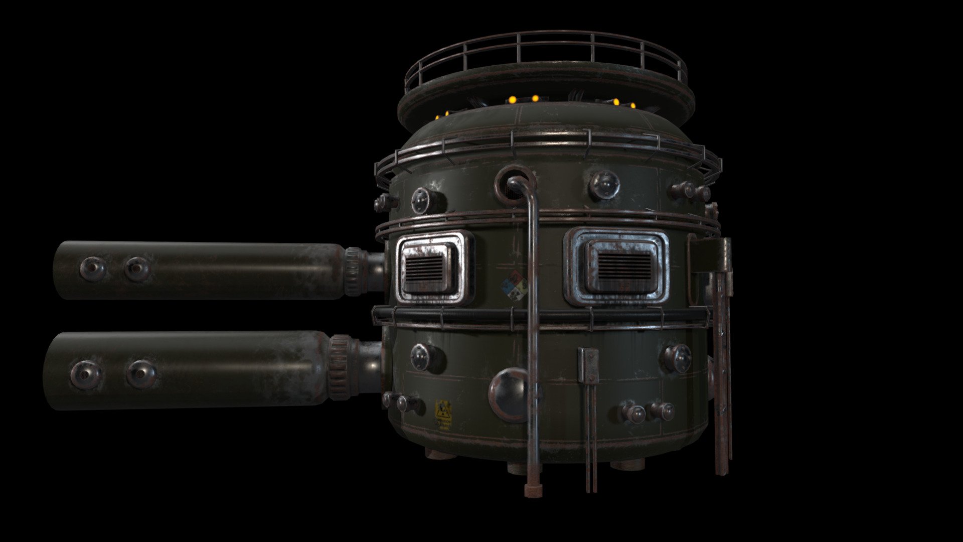 This is an old, worn sci-fi reactor. It was a challengin aspect texture-wise, but I was happy with the result.
Based off of an unused concpet of Fallout 4 made by Bethesda.
Concept can be found here:
http://fallout.wikia.com/wiki/The_Art_of_Fallout_4?file=Art_of_FO4_Institute_Reactor.jpg - Weathered Sci-fi Reactor Core - 3D model by PeytonThomas 3d model
