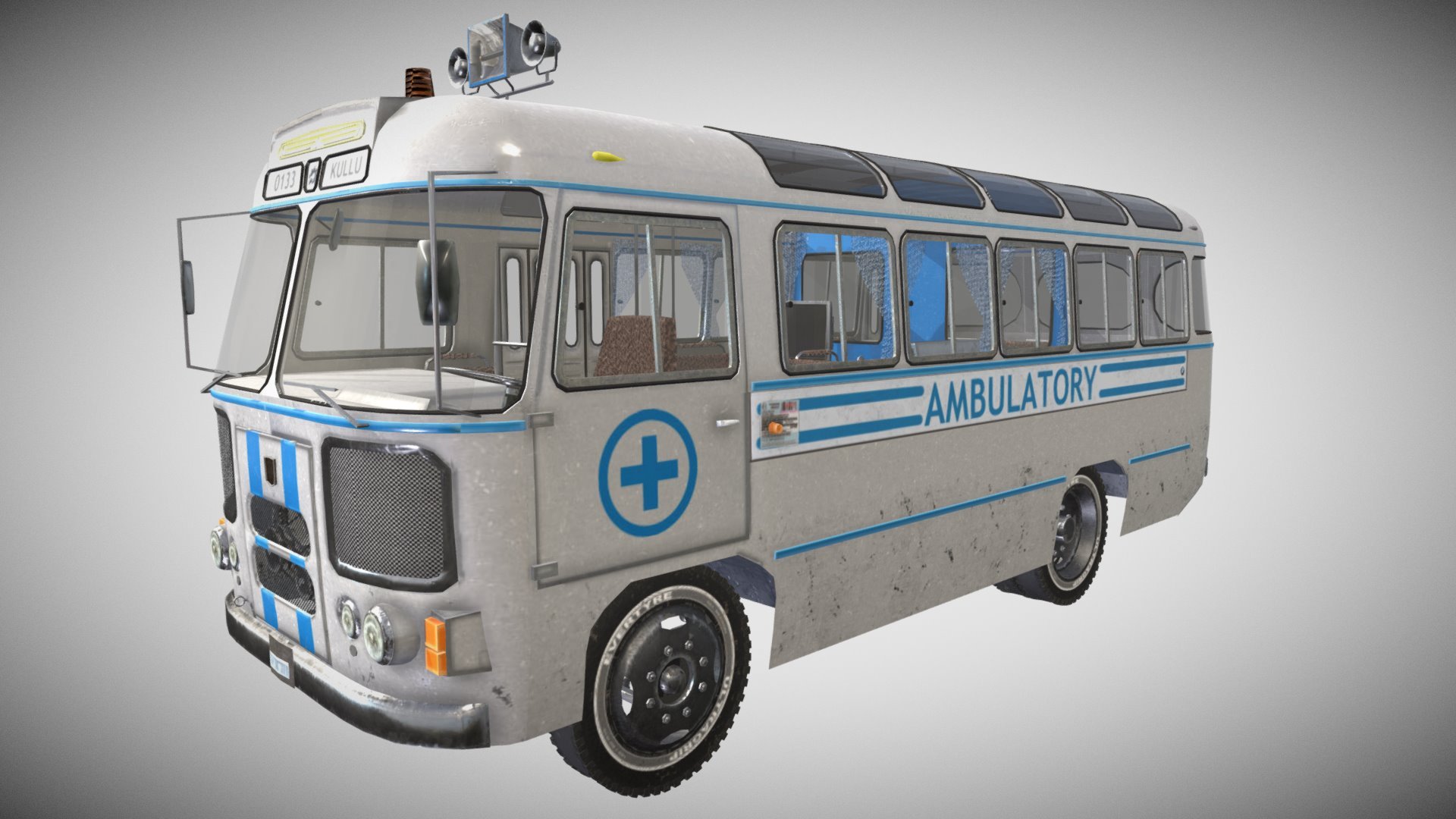 PBR Specular/Glossiness - Full Bus is Only One Material 4k

 Diffuse

 Gloss

 Normal

 Specular 
* Ambient Occlusion Ao

* Opacity  

Attach the Maps x VRay Materials - Medical Ambulatory Bus - Buy Royalty Free 3D model by Francesco Coldesina (@topfrank2013) 3d model