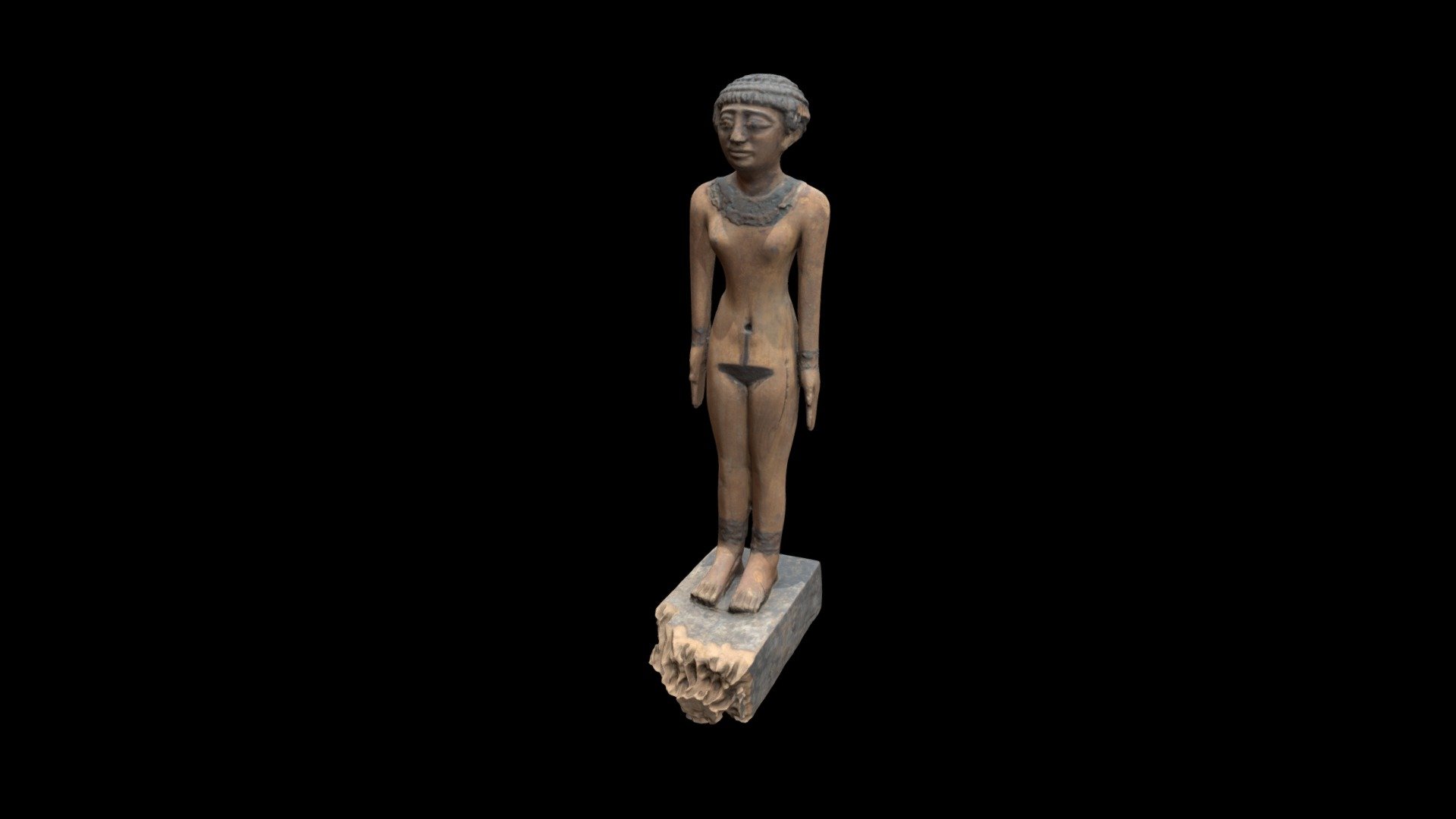 You can copy, modify, and distribute this work, even for commercial purposes, all without asking permission. Learn more about The Cleveland Museum of Art’s Open Access initiative: http://www.clevelandart.org/open-access-faqs

Female Statuette, c. 2040–1859 BC. Egypt, Middle Kingdom, late Dynasty 11 to Early Dynasty 12. Painted wood; with base: 28.4 x 6.8 x 12.2 cm (11 3/16 x 2 11/16 x 4 13/16 in.). The Cleveland Museum of Art, Gift of the John Huntington Art and Polytechnic Trust 1914.603

Learn more on The Cleveland Museum of Art’s Collection Online: https://www.clevelandart.org/art/1914.603 - 1914.603 Female Statuette - 3D model by Cleveland Museum of Art (@clevelandart) 3d model