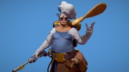 Gust Avo jack, hamilton, hammer, materials, painted, chef, stylised, pizza, artstationchallenge2017-beyond-human, character, pbr, man, male, gameready