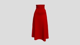 Custom Maxi Skirt | Maxi Skirt 3D Model 