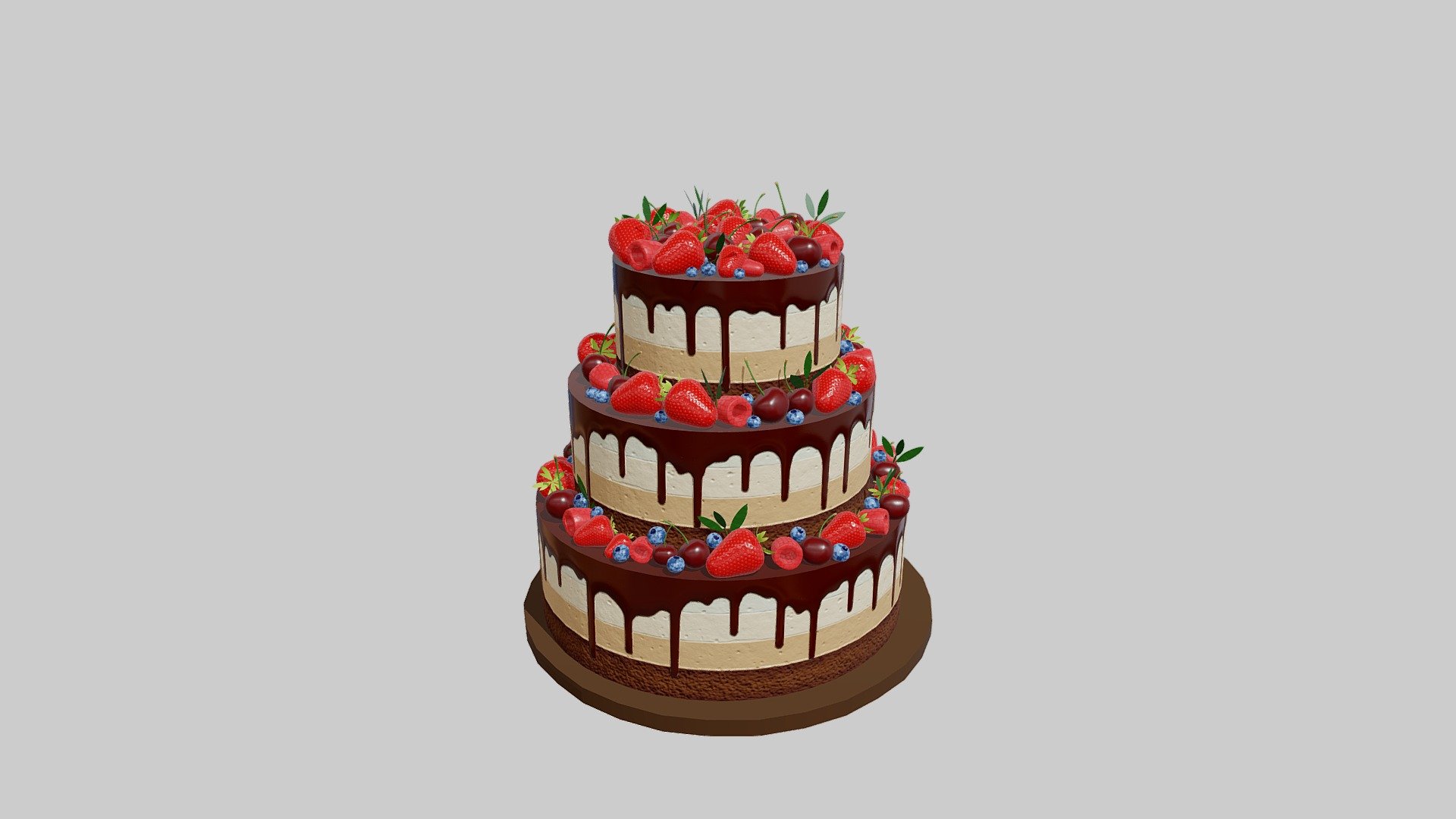 Cake - Download Free 3D model by gribbox 3d model