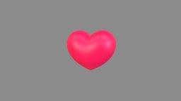 Cartoon Heart Pack object, red, toon, style, heart, life, prop, shape, valentine, love, item, print, health, ui, emoji, blendshape, cartoon, game, 3d, model, noai