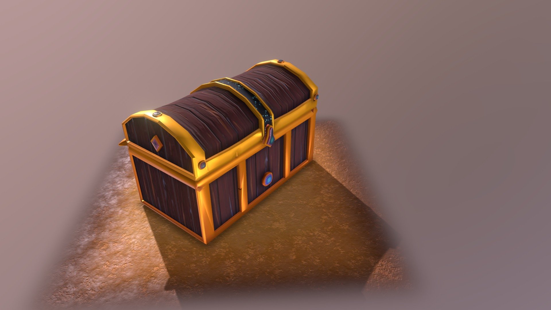 A chest embedded with stardust and gems. Scholars entrusted it with power beyond belief. Within it holds scrolls to be read by the curious yet ambitious. Those that find this chest might gaze upon it and snatch the gems encrusted or chip the enchanted gold. They would value worldy possessions more than the true value of the knowledge within.

TreasureChestChallenge - Star-Stained Chest - 3D model by Vixal 3d model