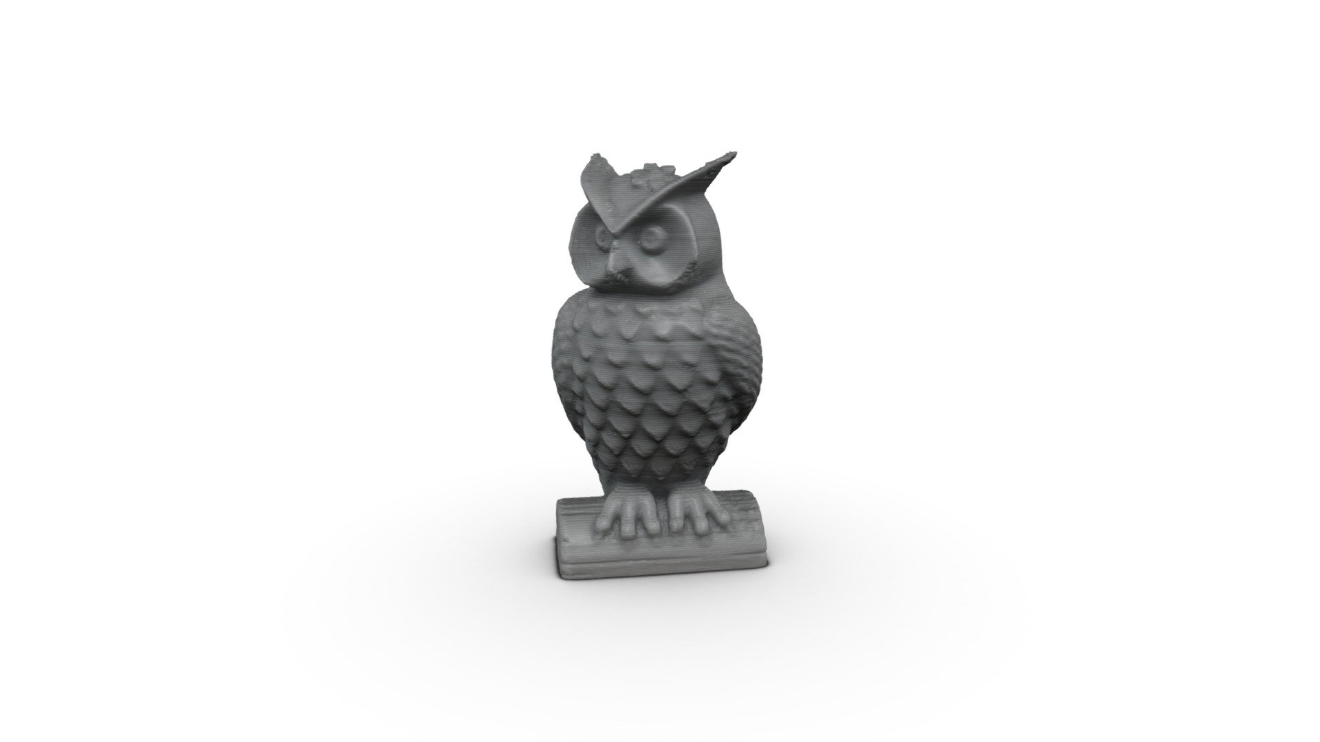 3D scan of a fdm-printed owl. Realworld scale was about 6cm 3d model