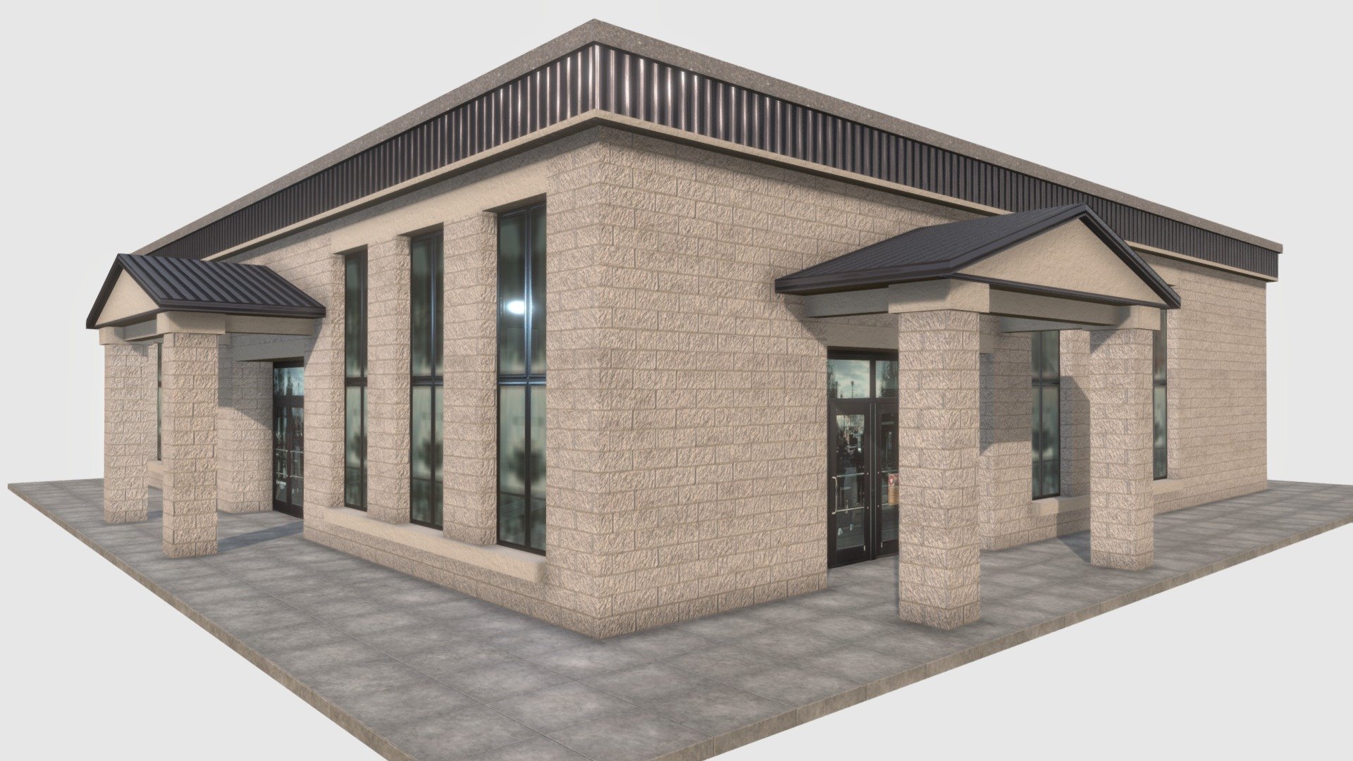 Generic Business Building - Generic Business Building - Download Free 3D model by jimbogies 3d model
