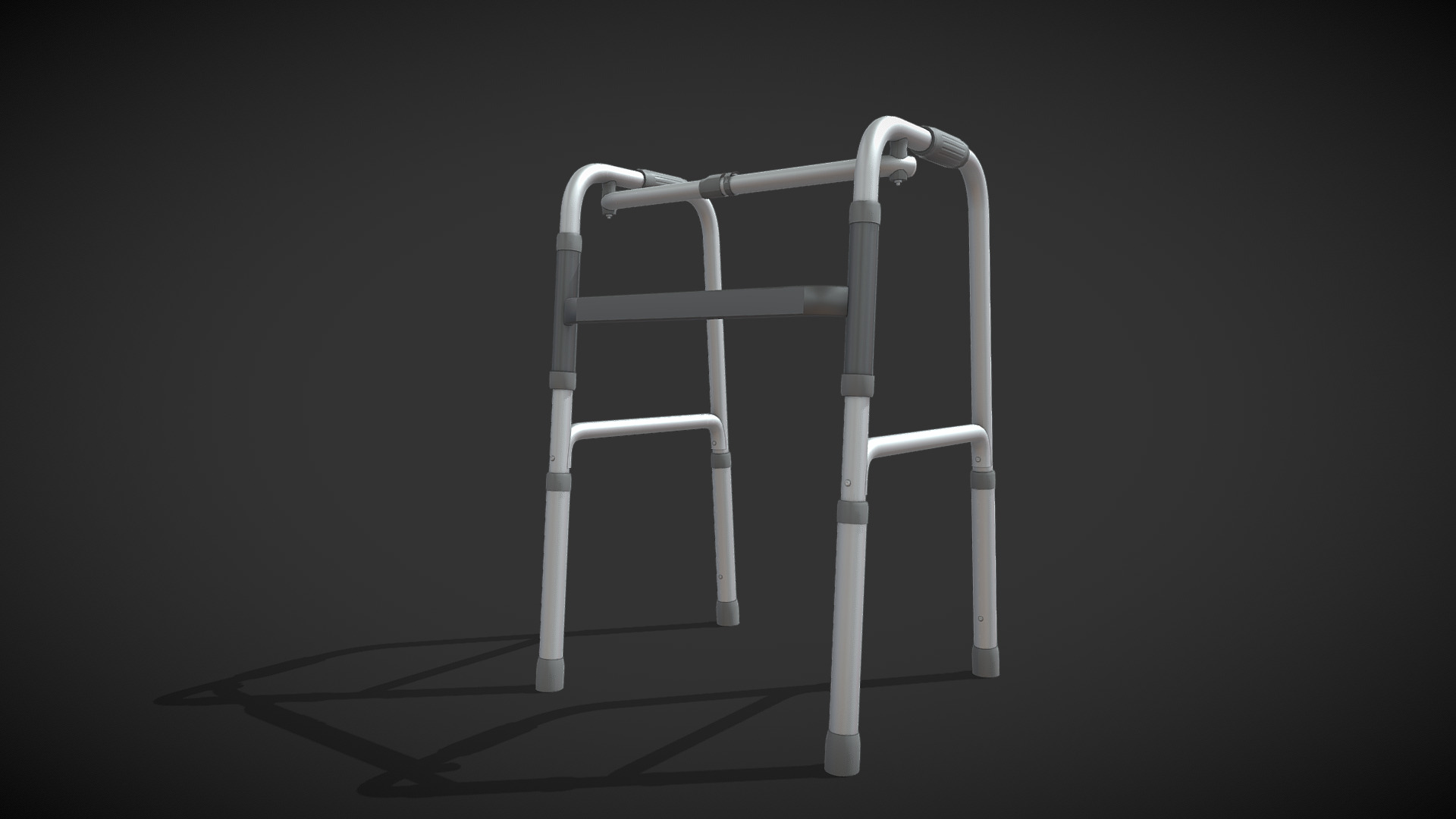 Old man walker aids 4 legs alluminium is walking equipment ideal for uneven/outdoor terrain. This 3d model originally crated on Blender 2.79b.


It's have clean typology and unwrapped correctly.
It's have realistic style ready for your real time project.
6328 tris, 3474 verts.

It's contain texture with png format,
- Diffuse / albedo 2048 pixel.
- Ambient oclussion 4096 pixel.
- Diffuse with ambient oclussion mixed 4096 pixel.
- Normal map 4096 pixel.
- Roughness 2048 pixel.
- Specular 2048 pixel.
- Metalness 2048 pixel.

I also have another walking aids 3d model on my collection 3d model