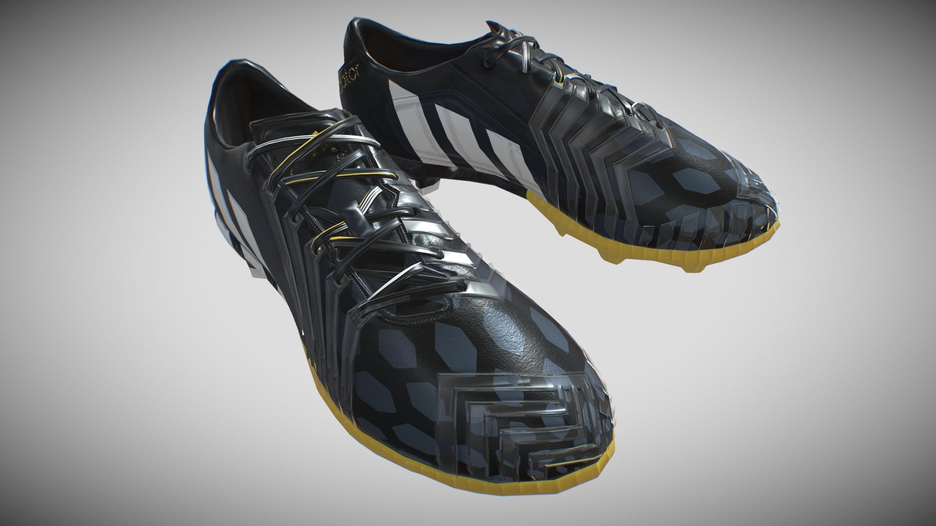 3d model of the footballer's boots - Football Boots - 3D model by djkorg 3d model