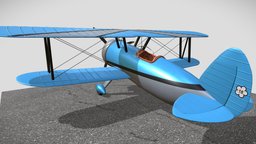 Stylized Biplane biplane, airplane, aeroplane, aircraft, blender, stylized, jgsdf, stylizedplane