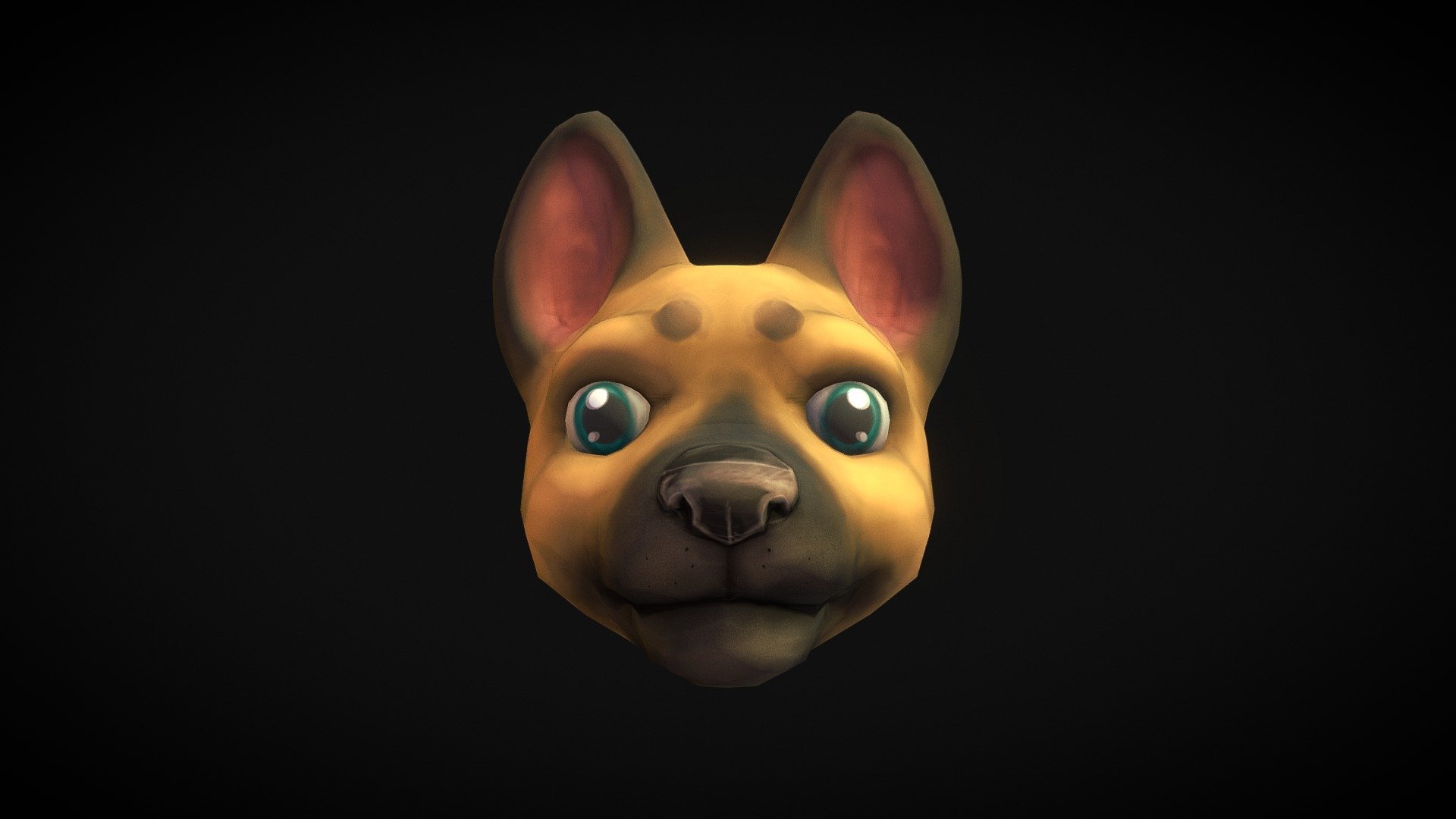 A quick little dog head I made &lsquo;cause needed a break from larger projects. I might continue this when I have more time 3d model