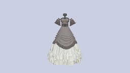 Victorian Dress victorian, vintage, fashion, retro, women, clothes, antique, classic, obj, dress, fbx, woman, girl, clothing