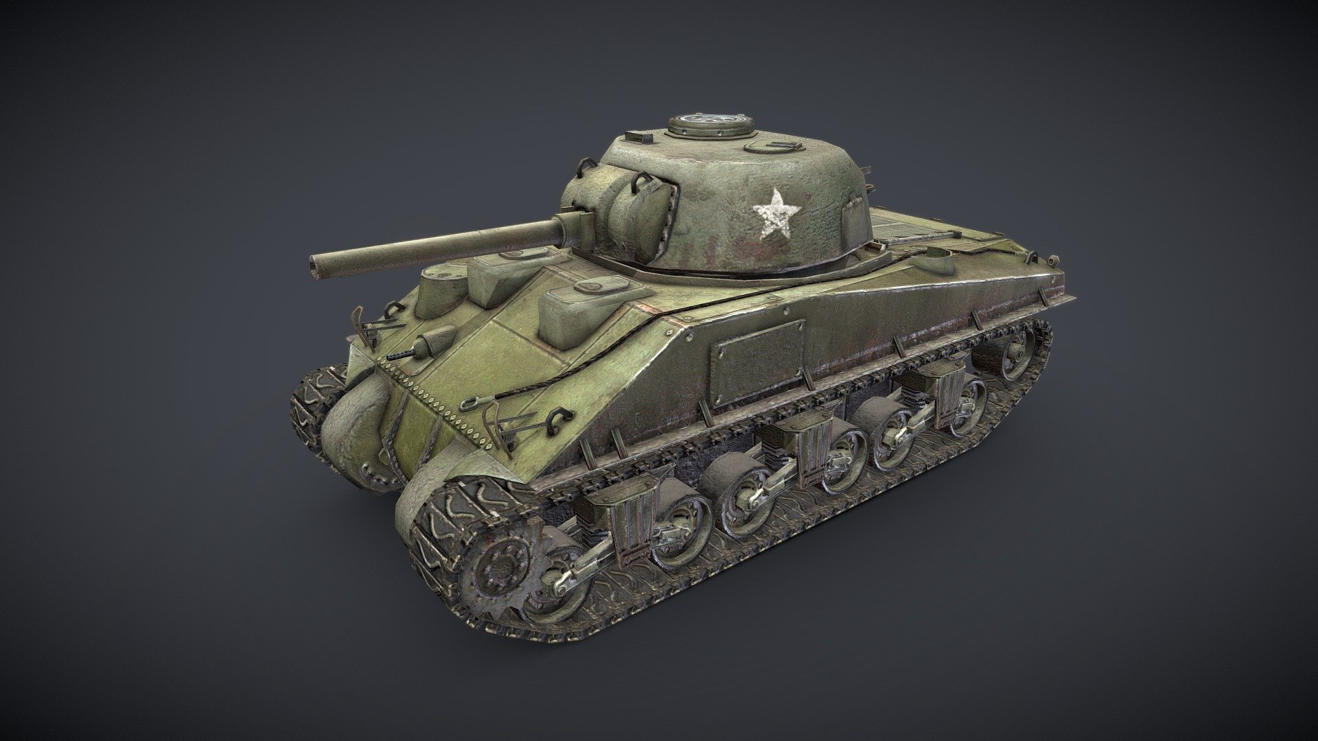 Sherman tank low-poly 3D model - Sherman Tank - Buy Royalty Free 3D model by Realtime (@gipapatank) 3d model