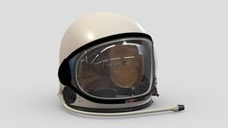 Astronaut Helmet Realistic moon, nasa, mars, ufo, explorer, apollo, astronaut, realistic, mask, rocket, costume, spacesuit, cosmonaut, 3d, pbr, helmet, model, ship, robot, space