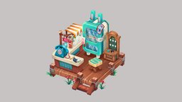 Bunny Kitchen bunny, painted, props, kitchen, 3d-coat, 3dsmax, hand-painted, stylized
