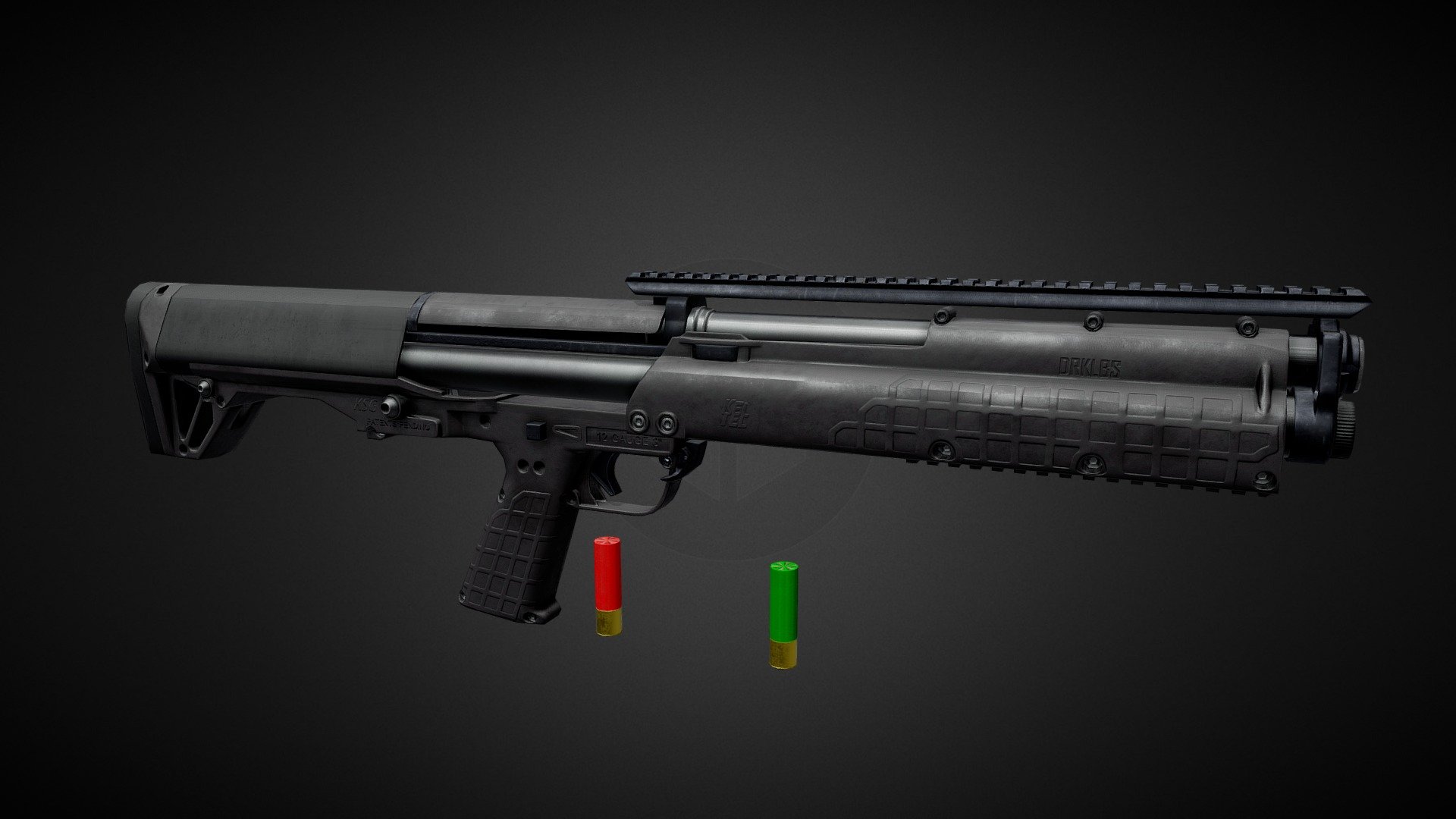 Kel-Tec KSG Shotgun - 3D model by Drakeling Labs (@drakelinglabs) 3d model