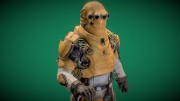 Scifi Engineer (Repair Man) armor, arielperez, maya, game, lowpoly, gameart, scifi, substance-painter, zbrush, gamecharacter, space