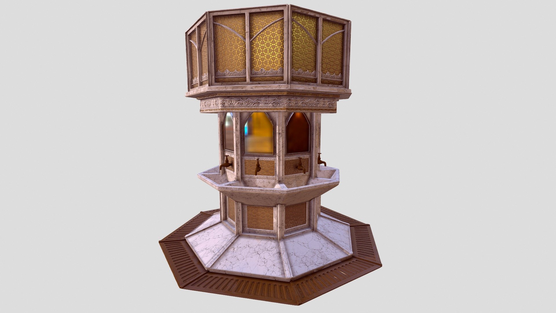 Model made in Blender for illustration purposes. Comes with original Blender file including editable modifiers, and as an .OBJ and .FBX.

Inspired by the sink in &ldquo;Chamber of Secrets