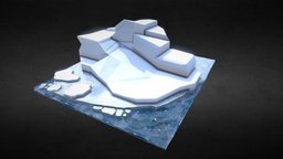 Iceberg Place (stylized) ice, snow, water, antarctica, iceberg, substancepainter, substance, environment