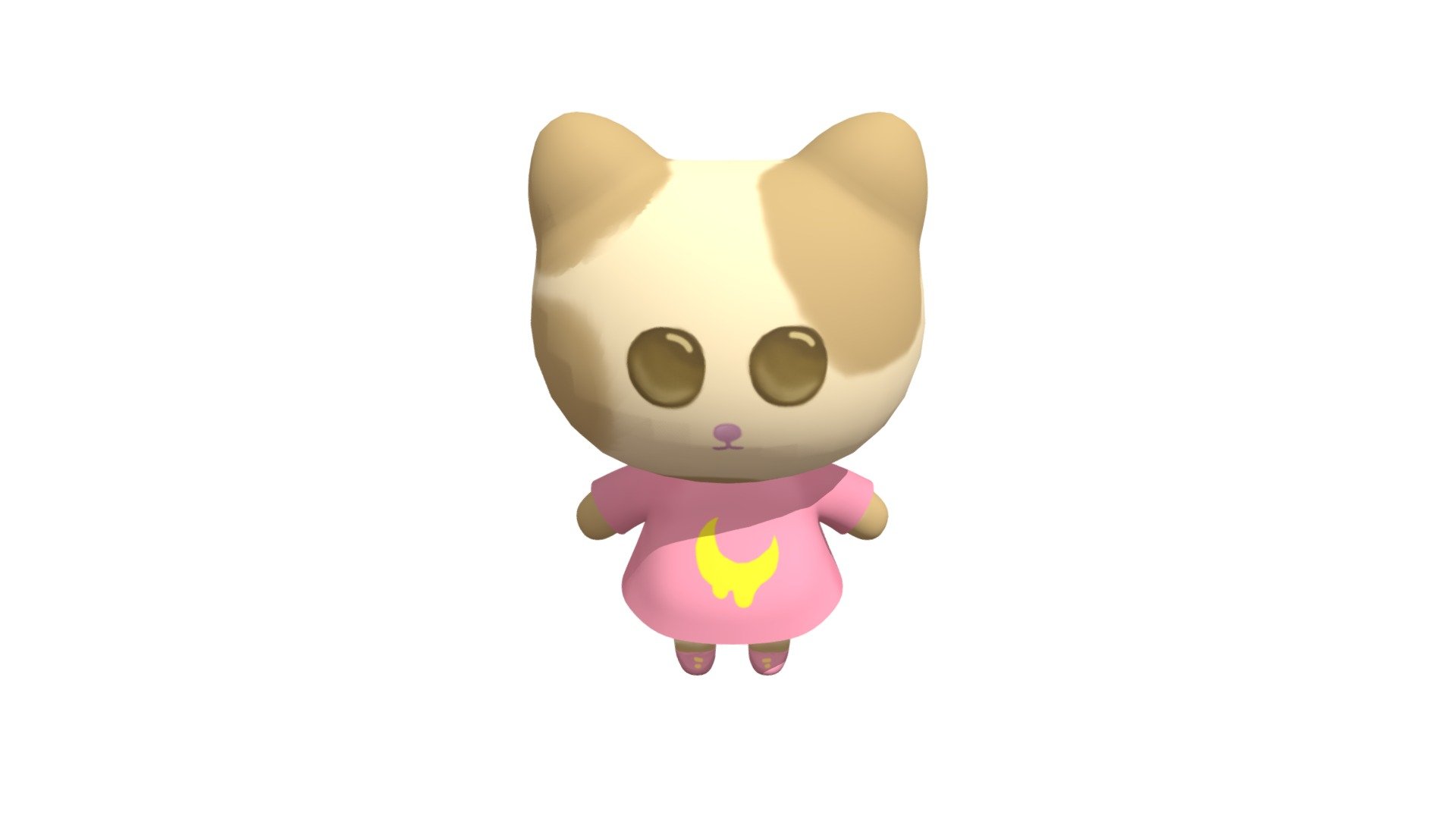 A cat animal character - Cat Cartoon Character - Download Free 3D model by hunnyduke 3d model