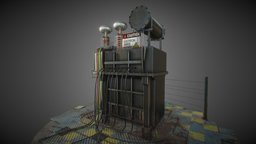 Electricity Transformer game-ready, game-asset, unity-asset, game-ready-model, maya, low-poly, texture, substance-painter, unreal-asset