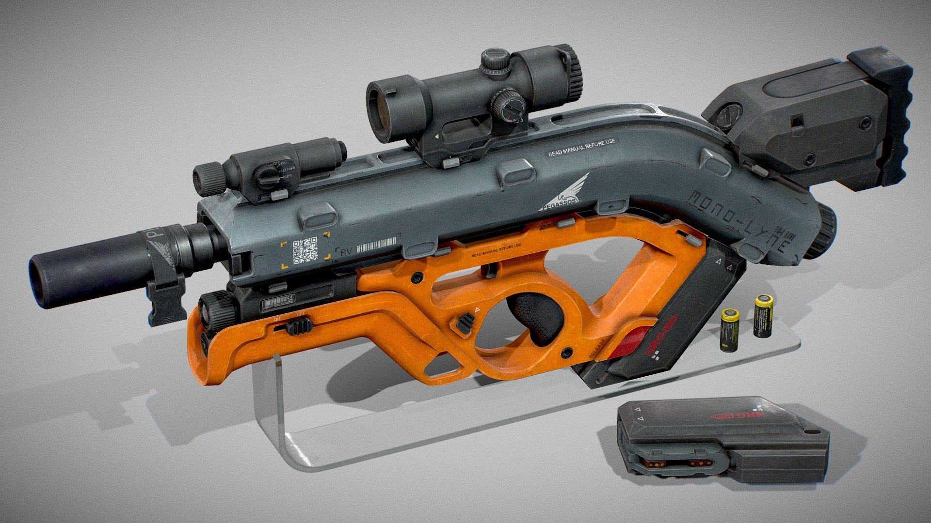 This project was done in collaboration with Rajan Verma.
https://www.artstation.com/rajan_verma

He was kind enough to provide the Base model.

Modular Rifle is based on concept art by the brilliant artist Kris Thaler.
https://www.artstation.com/kristhaler

It was a great experience working on the rifle.I used our creativity to add certain elements to make it more appealing. The goal of this artwork was to make it look realistic.I used lots of shading techniques to make it look great and be more versatile. This rifle is comprised of four texture sets.

Thank you once again to Rajan for the model. I am very thankful to my friends who gave me their valuable feedback on this project.

For more Render visit my artstation: https://www.artstation.com/taufeeq

Hope you like it ^ - ^ - Mono-Lyne Rifle - 3D model by taufeeqali (@taufeeq) 3d model