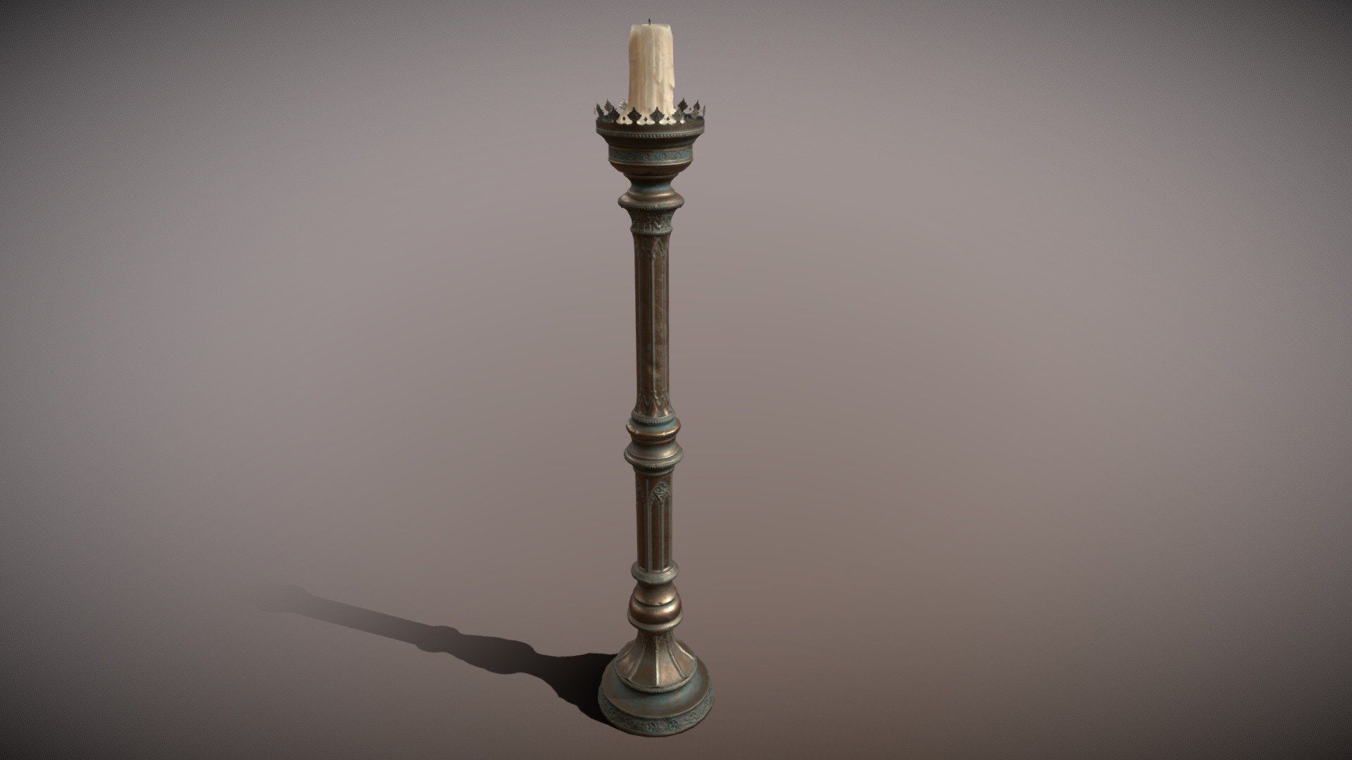Bronze Candlestick - 3D model by Benjamin (@benjammin) 3d model