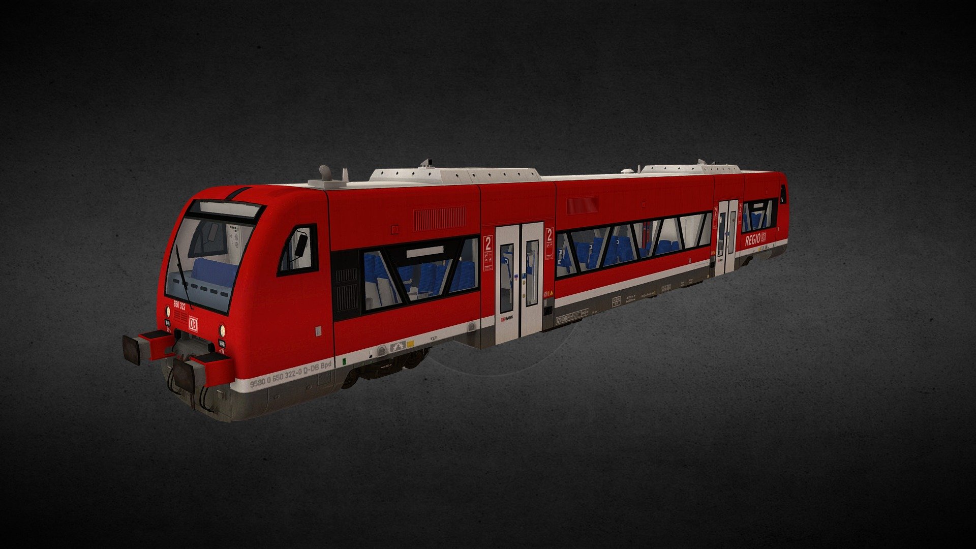 Baureihe 650 Deutsch Bahn - Baureihe 650 Deutsche Bahn - Buy Royalty Free 3D model by maikchaos 3d model