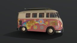 Flower Power Hippie Van flower, van, vehicle, car, student, hippie_bus, hippyvan, flower_power