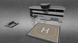 Helicopter Station station, citiesskylines, low-poly-model, lowpolymodel, cities_skylines, building-modern, building-design, low_poly, low-poly, lowpoly, building, helicopter, cities-skylines, workshop