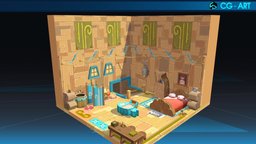 Sufokia Maison 01_Dofus 3dgame, house-model, cgart, house-lowpoly, house-handpainted, dofus-map, map-in-house, 3d-lowpoly-background, 3d-handpainting, house-in-game, house-for-game, house-cartoon, house-model-for-game, weapon, handpainted, game, lowpoly, model, house, gameready