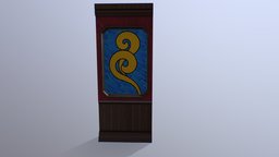 Wall and Stained Glass Window stainedglass, substancepainter, substance, interior