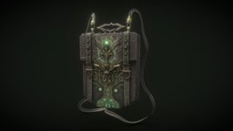 Elf_Magic_Bag tree, leather, bag, thing, antique, celtic, patterns, elven, props, yggdrasil, lowpoly, 3dmodel, fantasy, magic, gameready