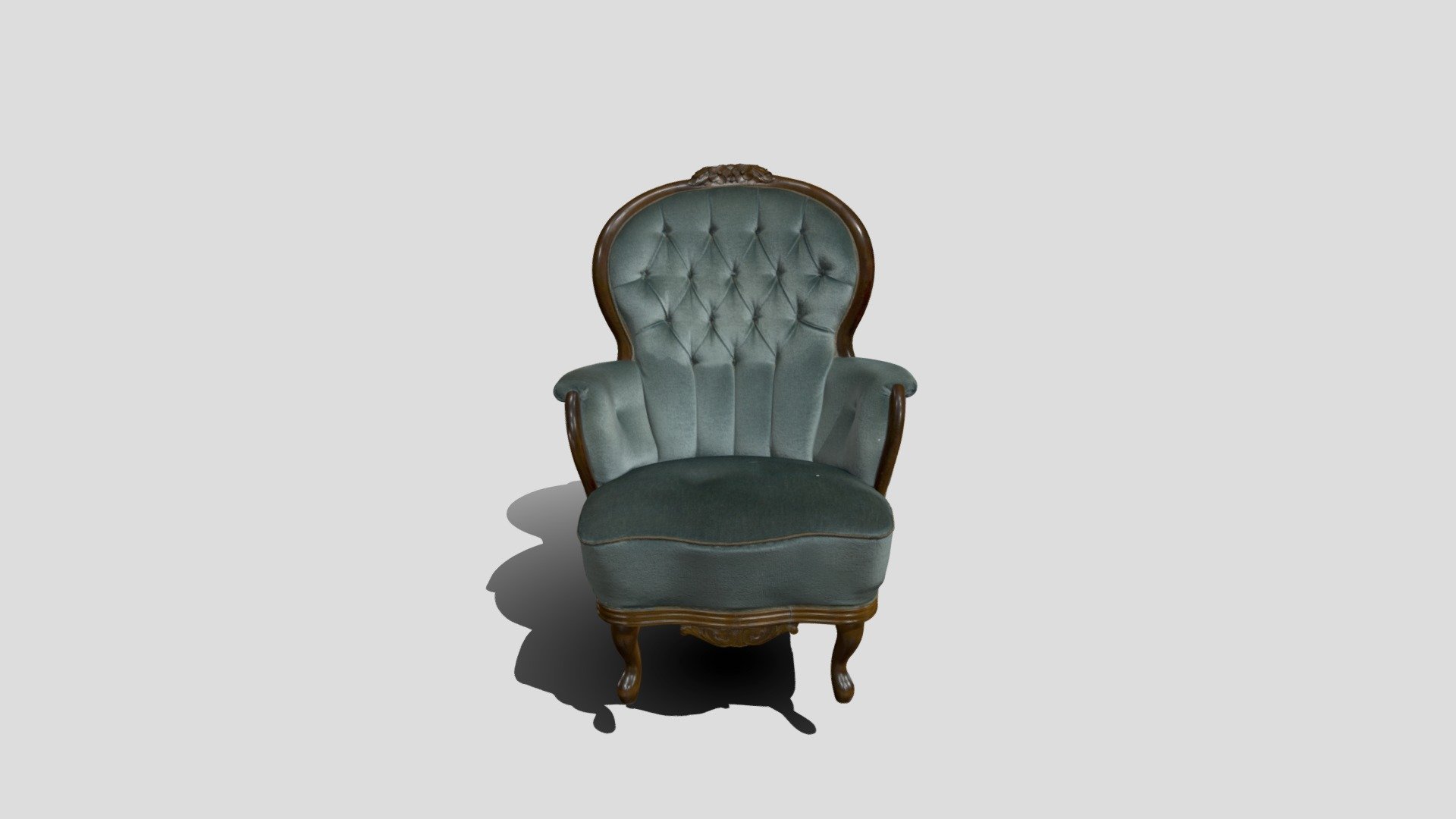 Vintage Rococo Chair Scanned with Artec Eva 3d model