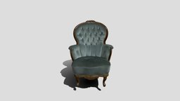 Vintage Rococo Chair vintage, artec, arteceva, rococo, 3dscan, vintagechair, rococochair