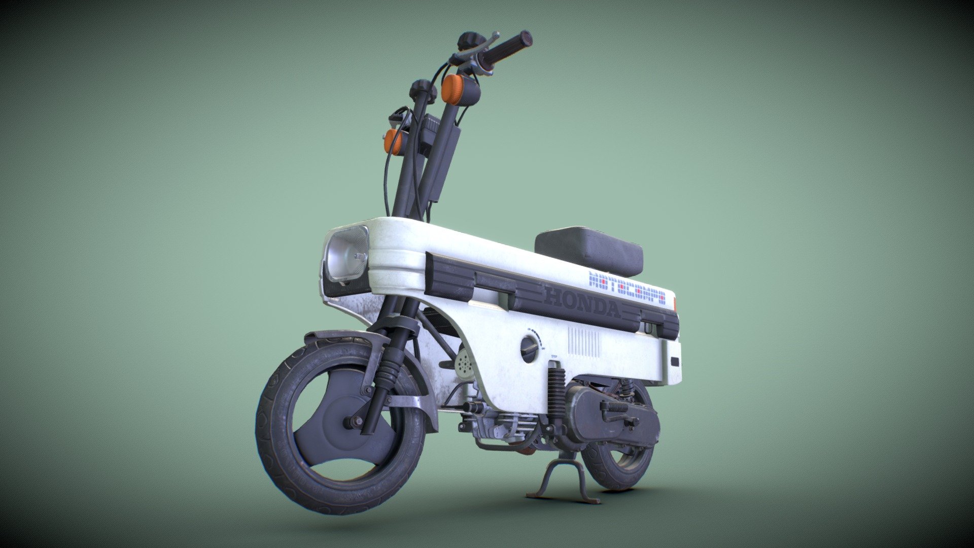 This is my second game-ready PBR model that I did in the draft punk course, I wanted to accurately draw a Japanese mini scooter from the 80s, this is a low poly model with highly detailed textures, I hope you like it, it was quite long and complex for me a project, but I am very glad that it is completed.
Polycount 50468 tris
two texture sets 4K + 1K - Honda Motocompo PBR - 3D model by rkuzmin260 3d model