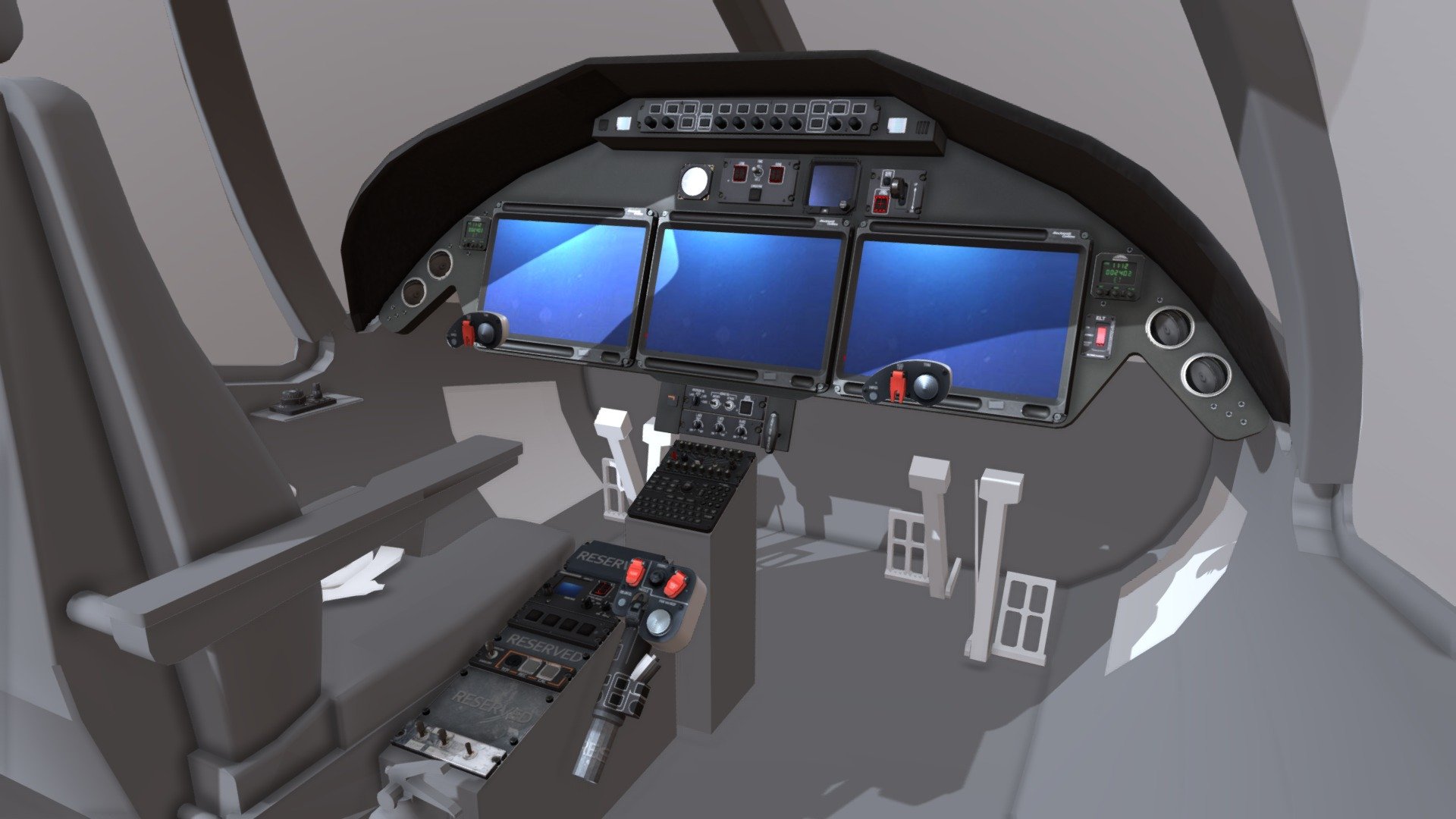 Agusta Westland Leonardo 609 gauges WIP - 3D model by paperscan 3d model